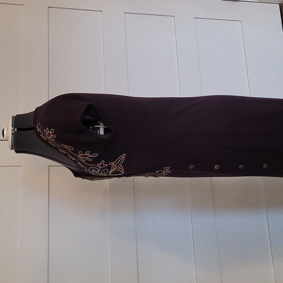 Carole Little Vintage Deep Purple Sweater Knit dress, M, 70% acrylic, 30% wool - Picture 5 of 9